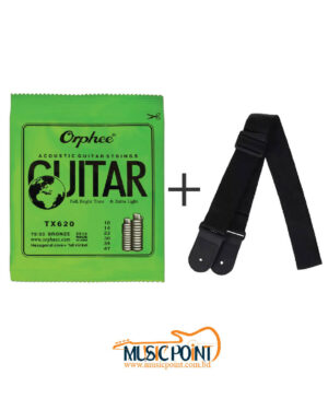 Orphee Acoustic Guitar Strings And Regular Belt Combo
