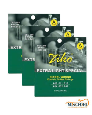 Ziko Electric Guitar String (Extra light Special) - 3 set combo